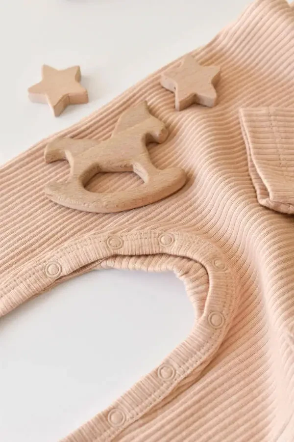 Chaqaloq uzun yengli tulum, 50% Modal mato — 50% Organik paxta, Chaqaloq va yangi tug'ilganlar seriyasi — Csym11412 - 4