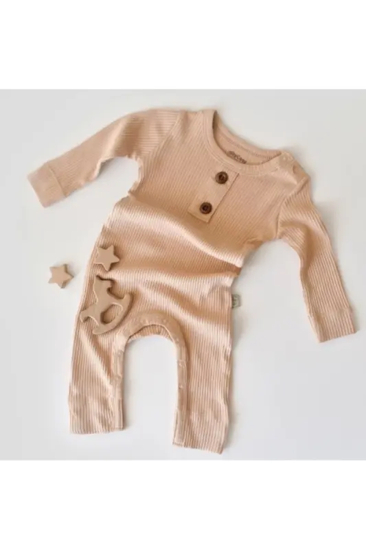 Chaqaloq uzun yengli tulum, 50% Modal mato — 50% Organik paxta, Chaqaloq va yangi tug'ilganlar seriyasi — Csym11412 - BABYCOSY