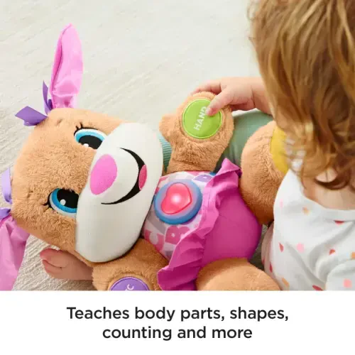 Chaqaloqlar, go'daklar va yurishni o'rganayotganlar uchun Fisher-Price Laugh & Learn Smart Stages Sis Puppy Plush o'quv o'yinchoqi, 6 oy va undan katta. - 5