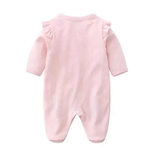Chaqaloqlar uchun Baby One Piece Romper Yumshoq Paxta Uyqu Kiyimi Oyoqli Kombinezon 0-12 Oylik - BABYMINE (1)