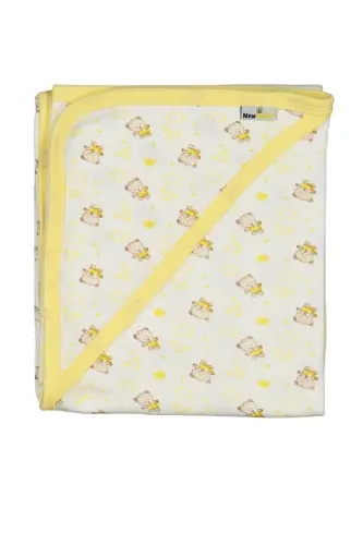 Chaqaloqlar uchun bir qavatli qiyqirgan yopinchiq qo‘noq 80x90 Sm - Sariq - CHERUB BABY (1)