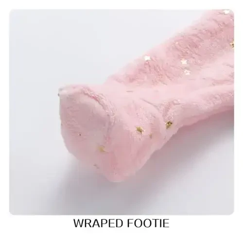 Chaqaloqlar uchun mo'ljallangan Baby Fleece Jumpsuit 0-3 oylik ayiq qor kostyumi Yangi tug'ilgan chaqaloqlar uchun romper issiq palto - 5