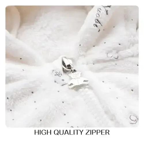 Chaqaloqlar uchun mo'ljallangan Baby Fleece Jumpsuit 0-3 oylik Ayiq qor kostyumi Yangi tug'ilgan chaqaloqlar uchun romper Issiq palto - 3