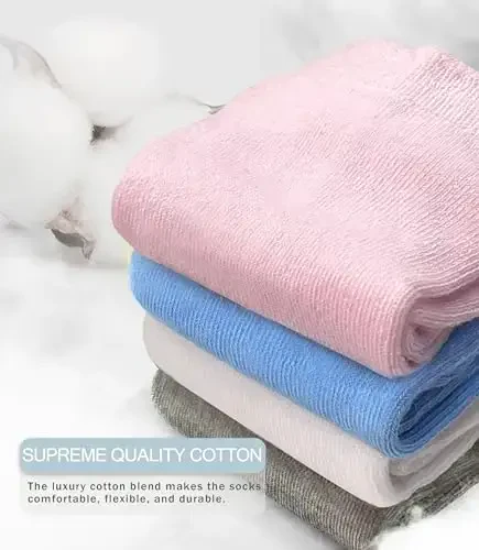 Chaqaloqlar uchun sirpanishga qarshi paypoqlar (9 juft) 0-7 yoshgacha bo'lgan o'g'il qiz bolalar uchun - 3