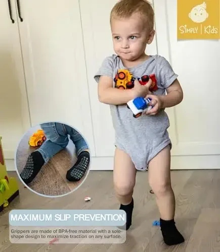 Chaqaloqlar uchun tutqichli o‘rta uzunlikdagi paypoqlar (9 juft) 0-7 yoshdagi o‘g‘il va qiz bolalar uchun - 2