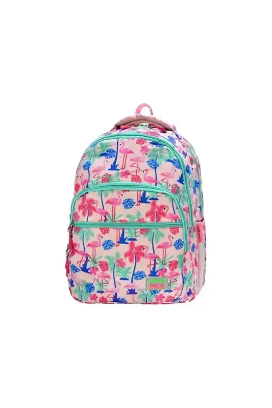 Character Patterned Orthopedic Back Supported Pink Elementary School Backpack with Lunch Box and Pencil Case Set - 1