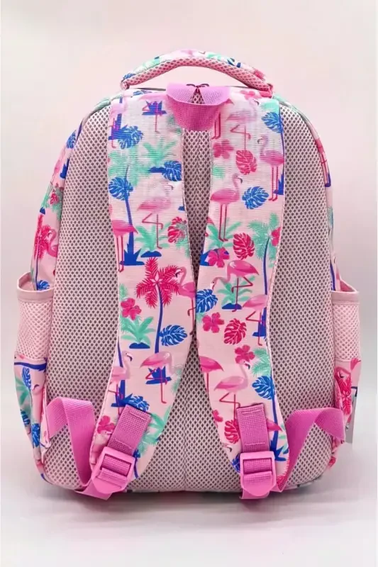 Character Patterned Orthopedic Back Supported Pink Elementary School Backpack with Lunch Box and Pencil Case Set - 5