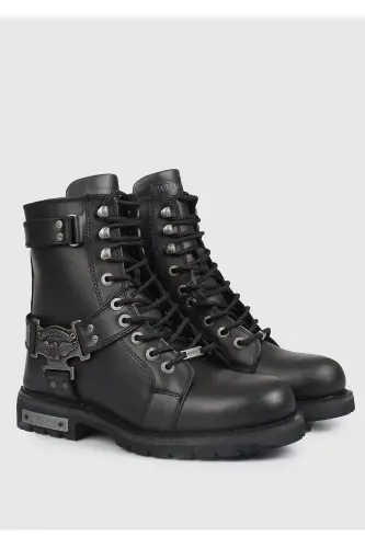 Charles Black Charm Erkaklar uchun Teri Botlari - HARLEY DAVIDSON (1)