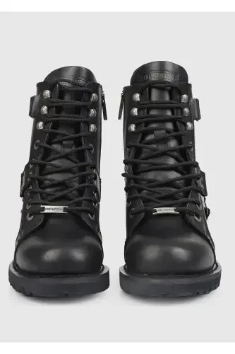 Charles Black Leather Men's Boots - 3