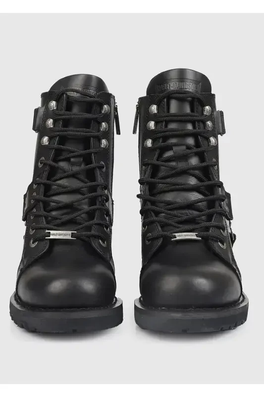 Charles Black Leather Men's Boots - 3