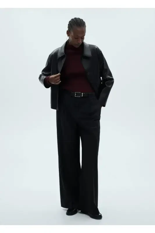 Charm teri ko'rinishidagi cho'ntakli kurtka - 1