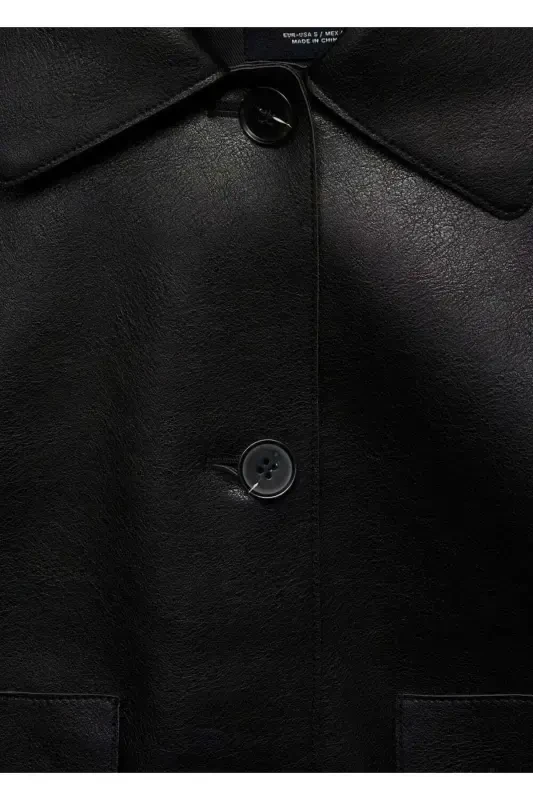 Charm teri ko'rinishidagi cho'ntakli kurtka - 7