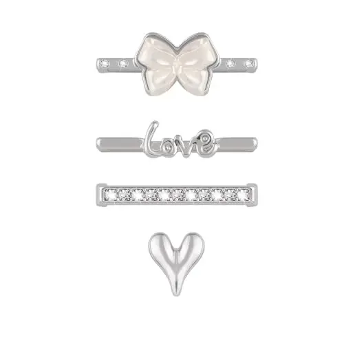 Charm+Apple Watch Bands uchun Band 40mm 41mm 38mm 44mm 45mm 46mm 42mm Ayollar,Floral Oʻyma Silikon Sport Band+iWatch Series 11 10 9 8 7 6 5 4 SE/Ultra 49mm 3/2 uchun dekorativ halqalar,Zargarlik Tasmasi - CHARM+BAND (1)