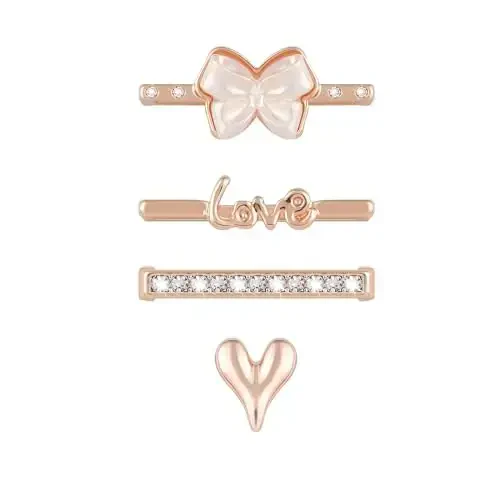 Charm+Apple Watch Bands uchun Band 40mm 41mm 38mm 44mm 45mm 46mm 42mm Ayollar,Gulli o'yma Silikon Sport Band+iWatch Series 11 10 9 8 7 6 5 4 SE/Ultra 49mm 3/2 uchun dekorativ halqalar,Zargarlik bilaguzuk - 2