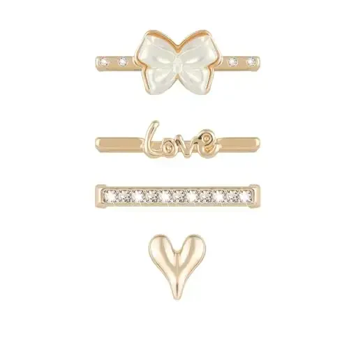 Charm+Band for Apple Watch Bands 40mm 41mm 38mm 44mm 45mm 46mm 42mm Women,Floral Engraved Silicone Sport Band+Decorative Ring Loops for iWatch Series 11 10 9 8 7 6 5 4 SE/Ultra 49mm 3/2,Jewelry Strap - 2