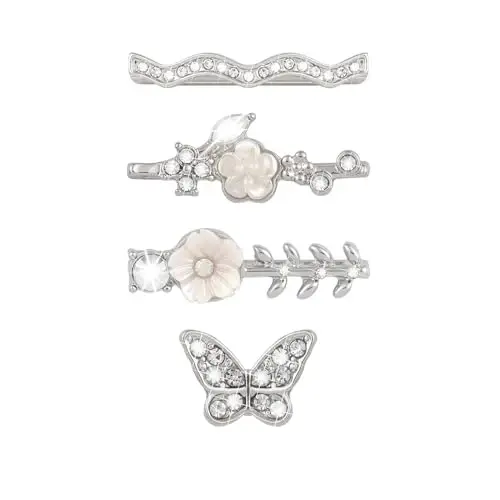 Charm+Band for Apple Watch Bands 40mm 41mm 38mm 44mm 45mm 46mm 42mm Women,Floral Engraved Silicone Sport Band+Decorative Ring Loops for iWatch Series 11 10 9 8 7 6 5 4 SE/Ultra 49mm 3/2,Jewelry Strap - CHARM+BAND (1)