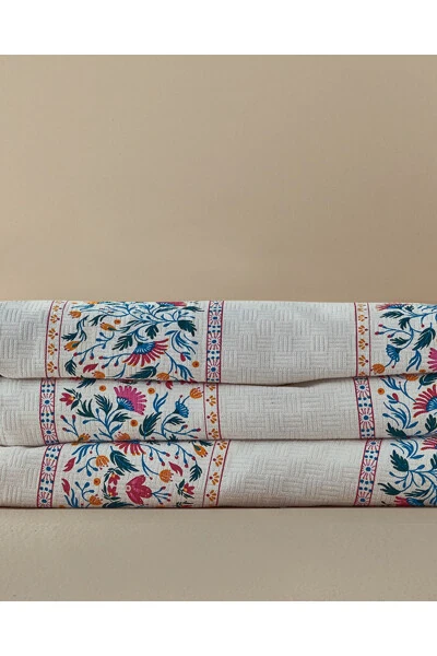 Charming Lines Double Bedspread Green - 3