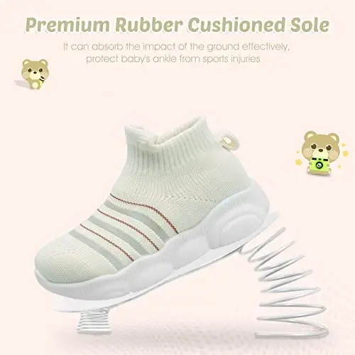 Charrost Toddler Girl Boy Walking Shoes Summer Tennis Sneakers | Wide Dinosaur Design Soft Rubber Sole Breathable Outdoor Running Casual - 6