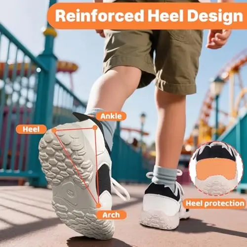 Charrost Toddler Girl Boy Walking Shoes Summer Tennis Sneakers | Wide Dinosaur Design Soft Rubber Sole Breathable Outdoor Running Casual - 6