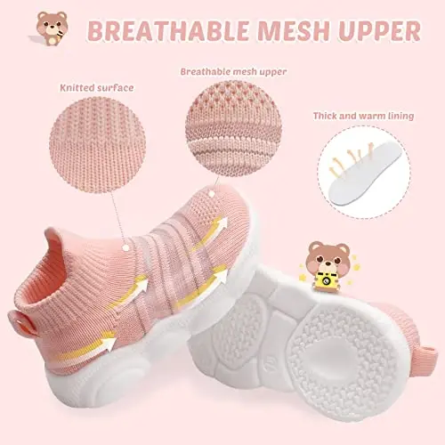 Charrost Toddler Girl Boy Walking Shoes Summer Tennis Sneakers | Wide Dinosaur Design Soft Rubber Sole Breathable Outdoor Running Casual - 3
