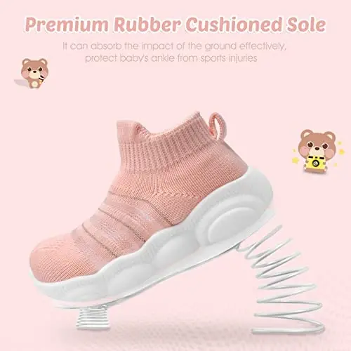 Charrost Toddler Girl Boy Walking Shoes Summer Tennis Sneakers | Wide Dinosaur Design Soft Rubber Sole Breathable Outdoor Running Casual - 6