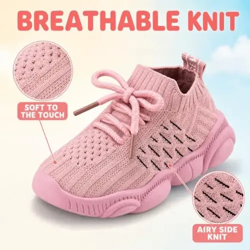 Charrost Toddler Girl Boy Walking Shoes Summer Tennis Sneakers | Wide Dinosaur Design Soft Rubber Sole Breathable Outdoor Running Casual - 3