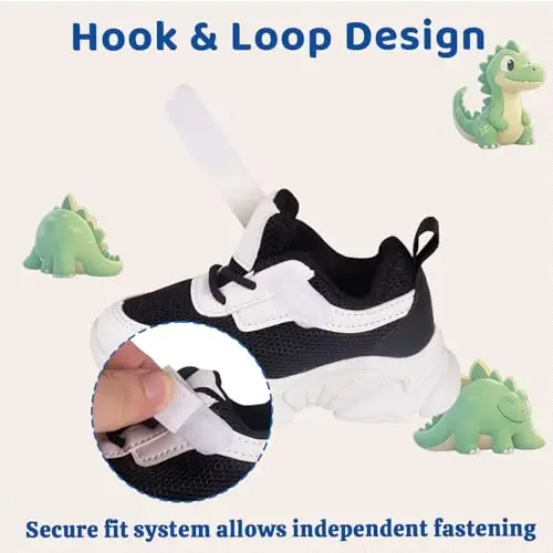 Charrost Toddler Girl Boy Walking Shoes Summer Tennis Sneakers | Wide Dinosaur Design Soft Rubber Sole Breathable Outdoor Running Casual - 6