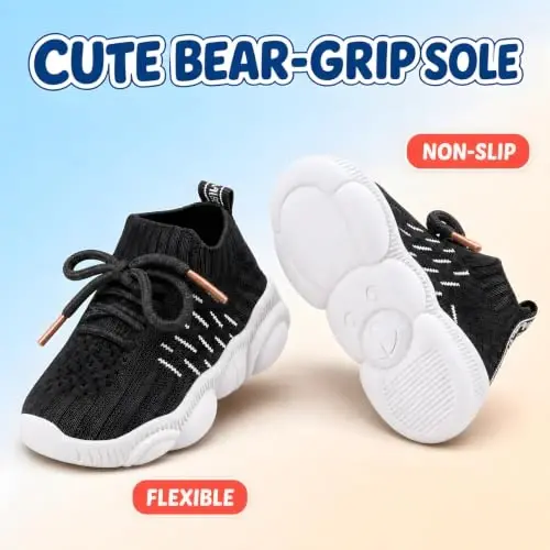 Charrost Toddler Girl Boy Walking Shoes Summer Tennis Sneakers | Wide Dinosaur Design Soft Rubber Sole Breathable Outdoor Running Casual - 5