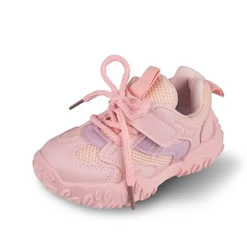 Charrost Toddler Girl Boy Walking Shoes Summer Tennis Sneakers | Wide Dinosaur Design Soft Rubber Sole Breathable Outdoor Running Casual - 1