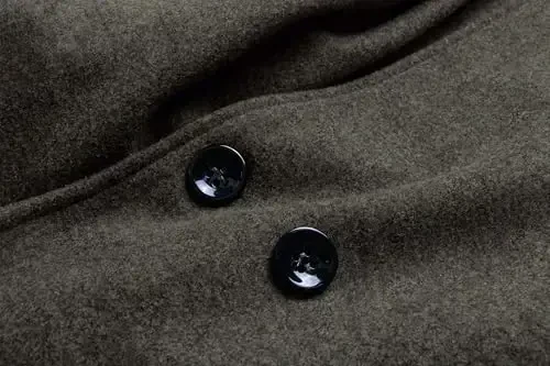 CHARTOU Women's Oversized Notched Collar Wool Blend Single Breast Midi Long Trench Coat - 3