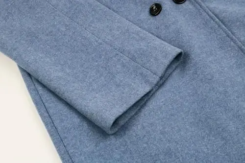 CHARTOU Women's Oversized Notched Collar Wool Blend Single Breast Midi Long Trench Coat - 6