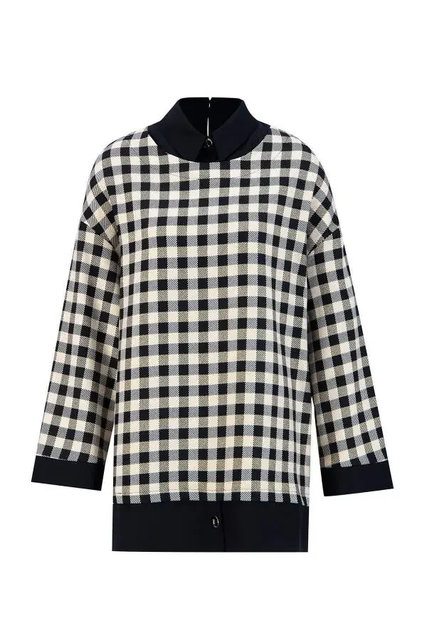 Check Pattern Tunic 24k4310 Black - 6