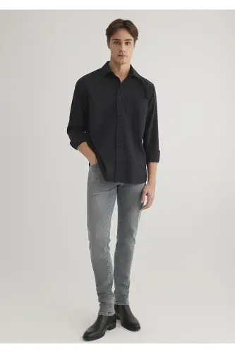 Checked Black Lyocell Shirt Regular Fit / Regular - MAVI (1)