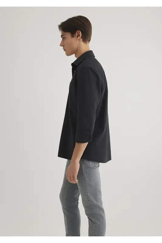 Checked Black Lyocell Shirt Regular Fit / Regular - 3