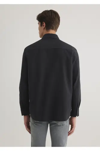 Checked Black Lyocell Shirt Regular Fit / Regular - 5
