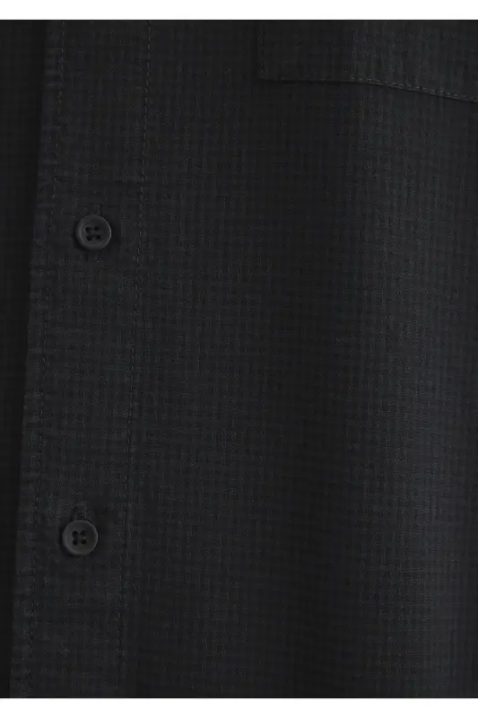 Checked Black Lyocell Shirt Regular Fit / Regular - 7