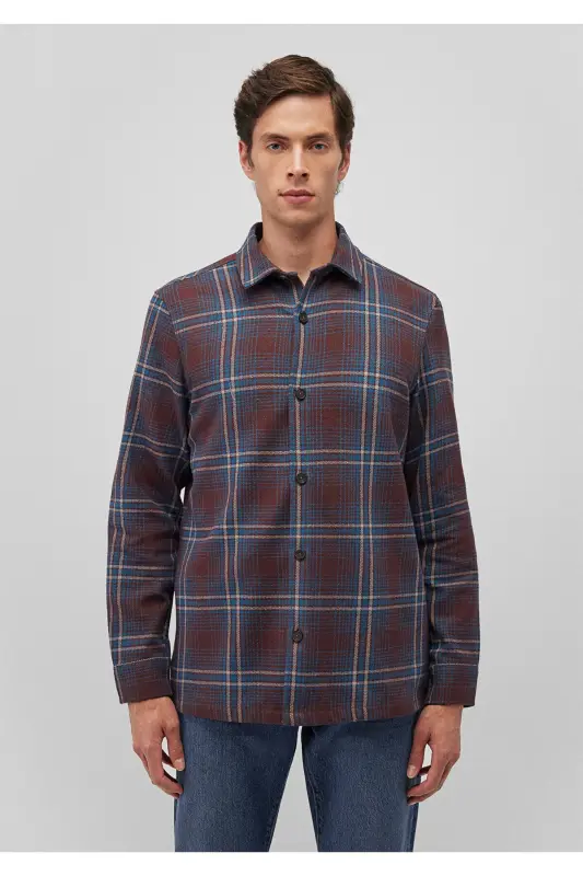 Checked Brown Shirt Regular Fit - 2