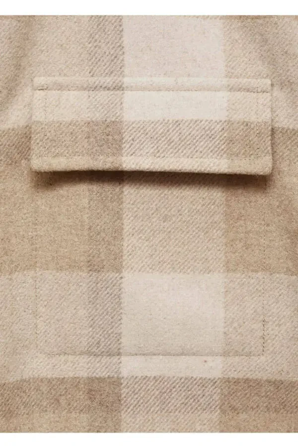 Checked flannel shirt jacket - 5