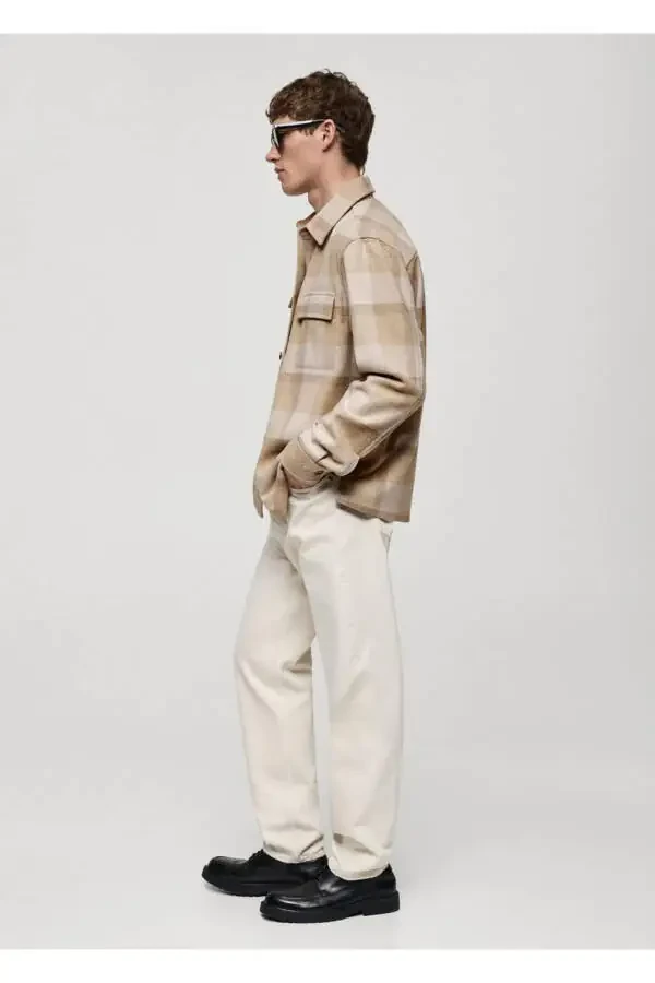 Checked flannel shirt jacket - 6