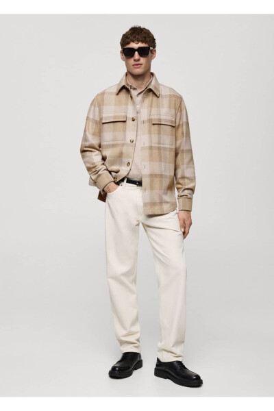 Checked flannel shirt jacket - MANGO MAN (1)