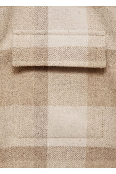 Checked flannel shirt jacket - 5