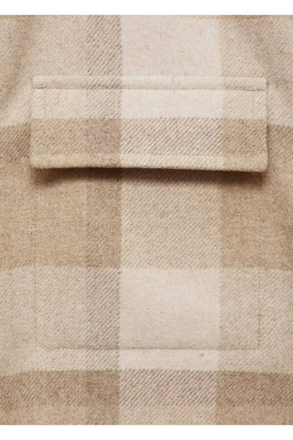 Checked flannel shirt jacket - 5