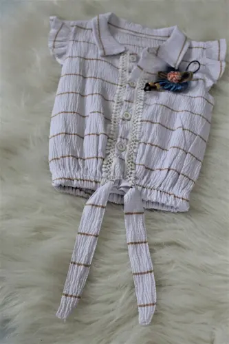 Checked Floral Children's Shirt - MUGAKİDS (1)