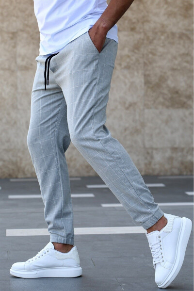 Checked Gray Jogger Mad4081 - 8