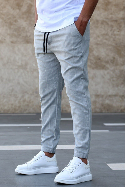 Checked Gray Jogger Mad4081 - 5