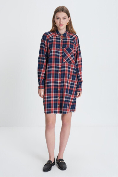 Checked Mini Dress - 1