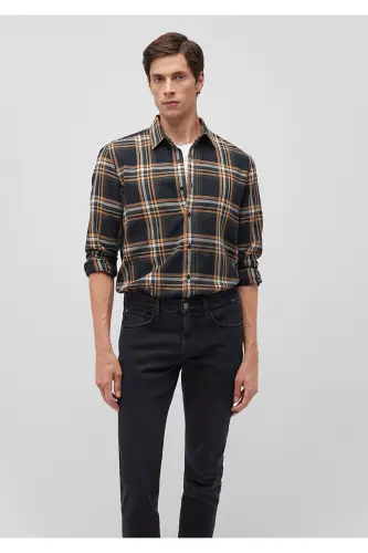 Checked Navy Blue Shirt Regular Fit - MAVI (1)