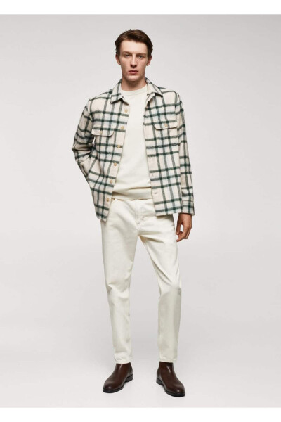 Checked wool shirt jacket - MANGO MAN (1)