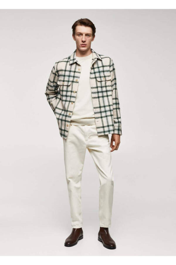 Checked wool shirt jacket - 2