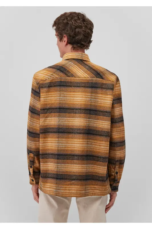 Checked Yellow Shirt Regular Fit / Normal Cut 0211 - 4